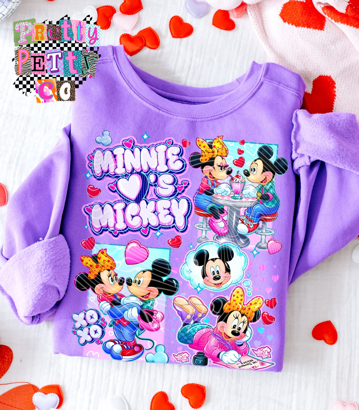 Cute Mouse Love T-Shirt, Fun Valentine’s Graphic Tee, Comfort Colors, Youth & Adult Sizes, DTF Print - Pretty Petty Co