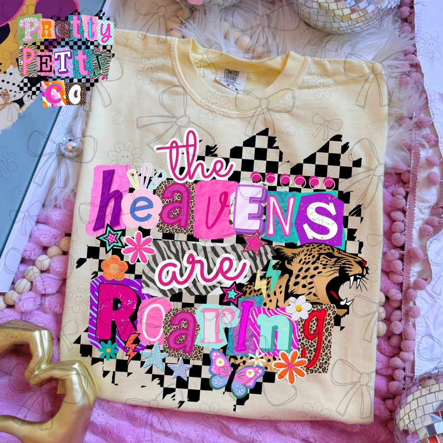 The Heavens Are Roaring Comfort Colors Shirt – Christian Worship Graphic Tee – Faith Based T-Shirt - Pretty Petty Co