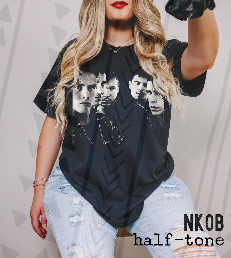 NKOTB Halftone Graphic Tee | Boy Band Vibes | Youth & Adult Sizes - Pretty Petty Co