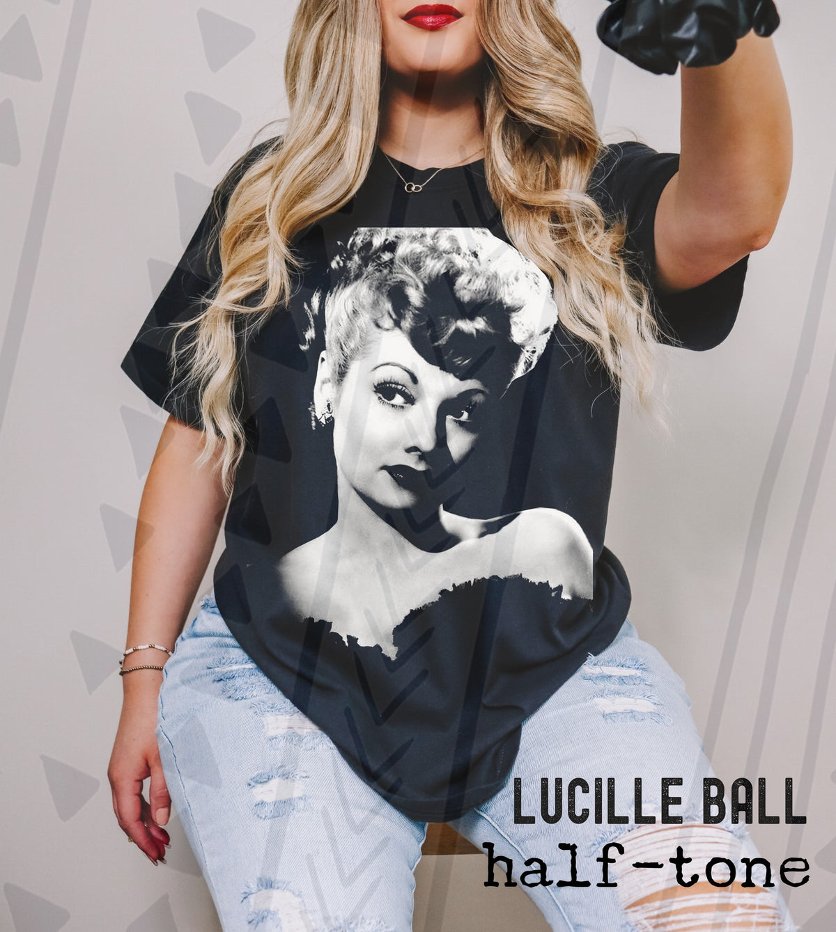 Lucille Ball Halftone Graphic Tee | I Love Lucy Vibes | Youth & Adult Sizes - Pretty Petty Co