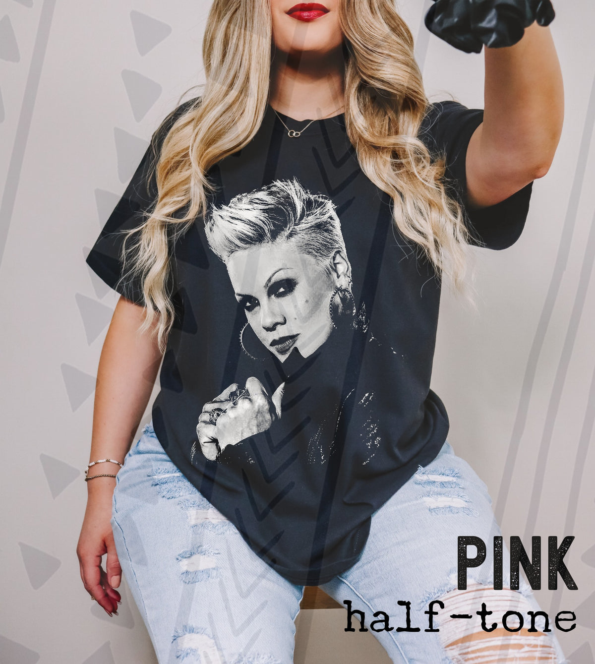 Pink Halftone Graphic Tee | Pop Rock Vibes | Youth & Adult Sizes - Pretty Petty Co