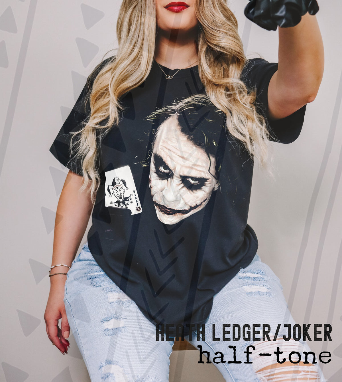 Halftone Dark Clown Character Graphic Tee | Edgy Retro Aesthetic Apparel | Youth & Adult Sizes - Pretty Petty Co