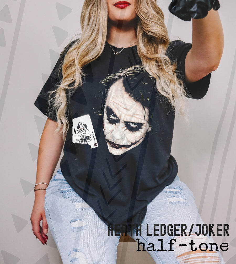 Halftone Dark Clown Character Graphic Tee | Edgy Retro Aesthetic Apparel | Youth & Adult Sizes - Pretty Petty Co