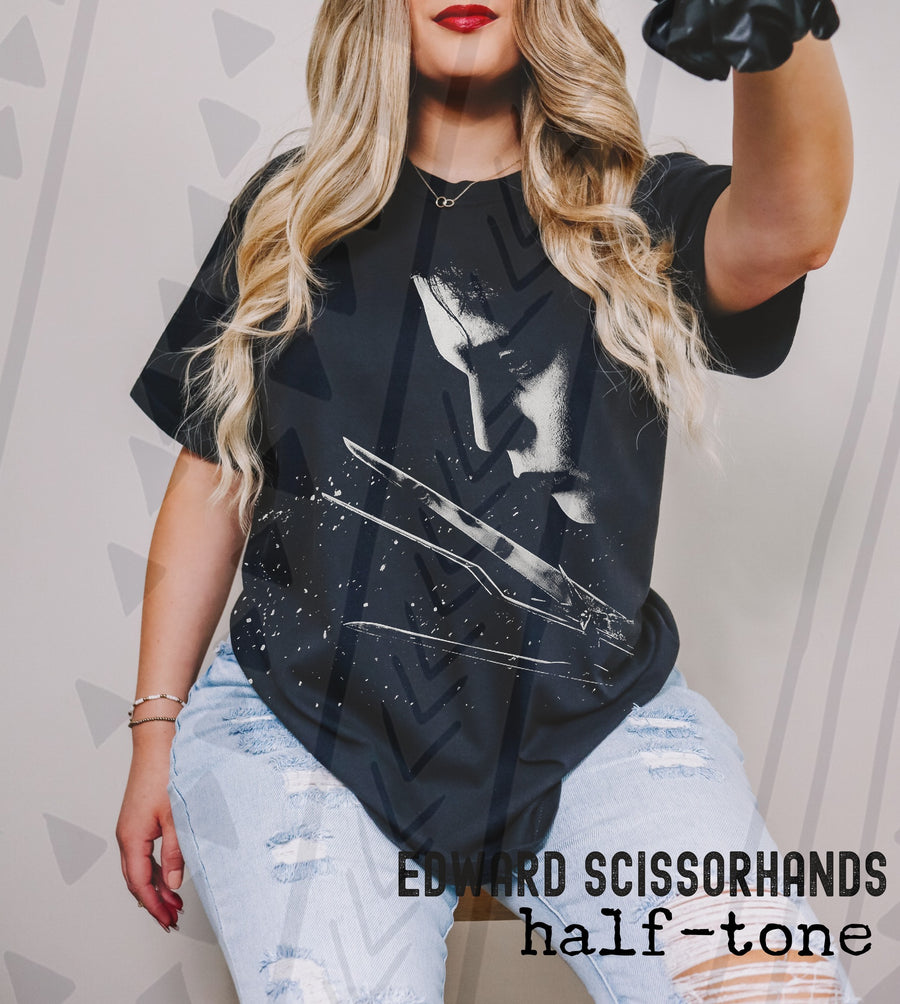Halftone Gothic Character Graphic Tee | Retro Dark Aesthetic Apparel | Youth & Adult Sizes - Pretty Petty Co