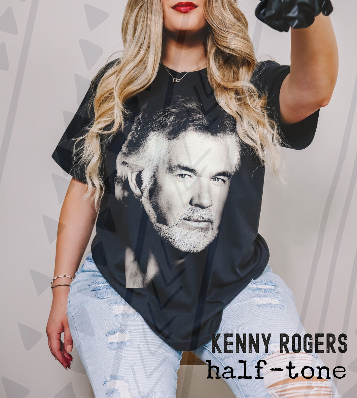 Kenny Rogers Halftone Graphic Tee | Country Legend Vibes | Youth & Adult Sizes - Pretty Petty Co