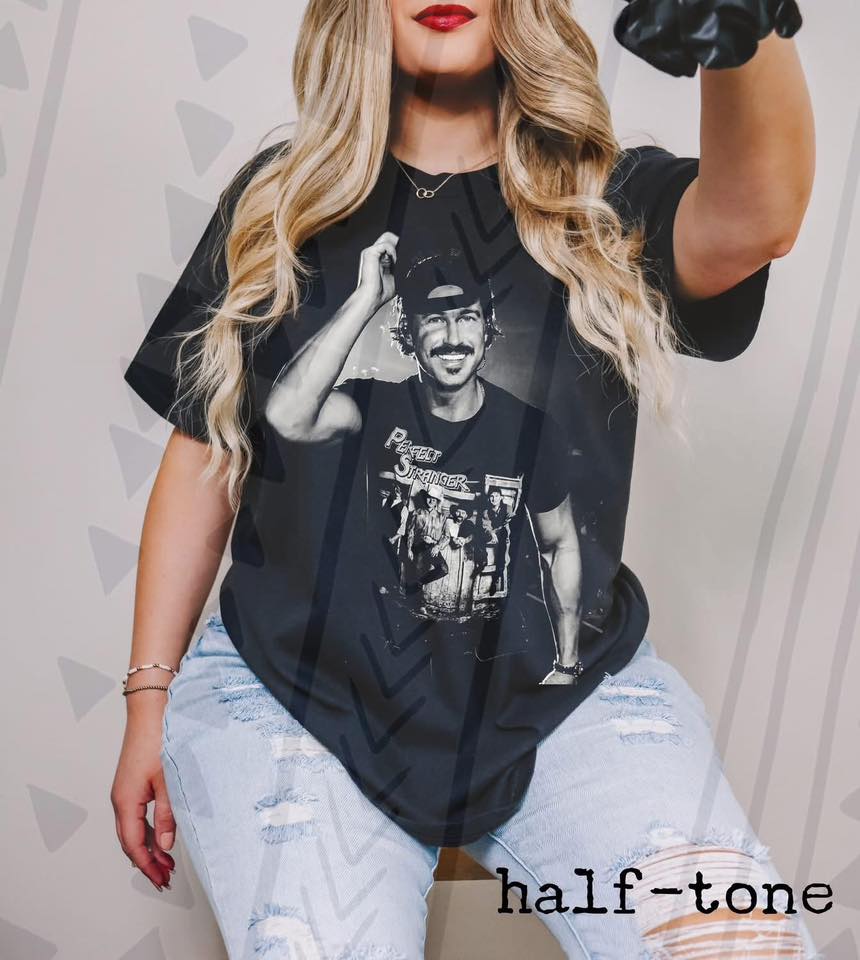Modern Country Star Graphic Tee, Southern Concert Halftone Shirt, Youth and Adult Sizing, DTF Printed - Pretty Petty Co