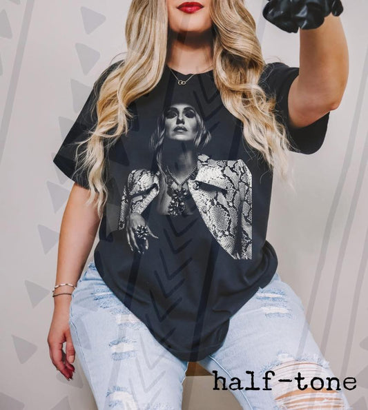 LW Rising Country Star Graphic Tee, Southern Concert Halftone Shirt, Youth and Adult Sizing, DTF Printed