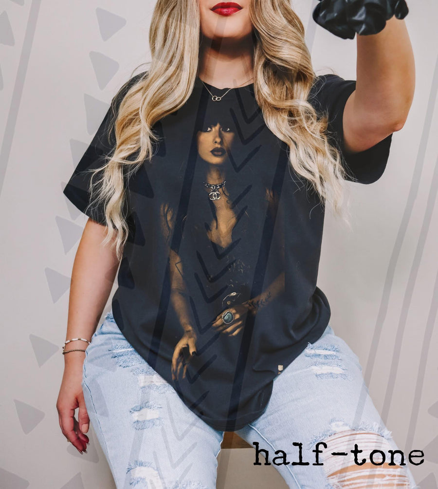 EL Country Music Graphic Tee, Southern Country Girl Shirt, Retro Western Halftone Shirt, Youth and Adult Sizing, DTF Printed Country Concert Tee - Pretty Petty Co