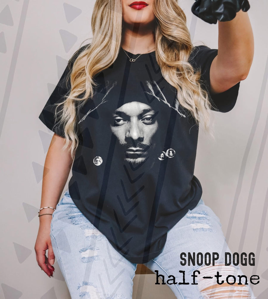 Legendary Rap Icon Graphic Tee, Retro Hip Hop Halftone Shirt, Youth and Adult Sizing, DTF Printed - Pretty Petty Co