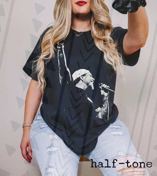 Contemporary Worship Music Graphic Tee, Modern Christian Halftone Shirt, Youth and Adult Sizing, DTF Printed