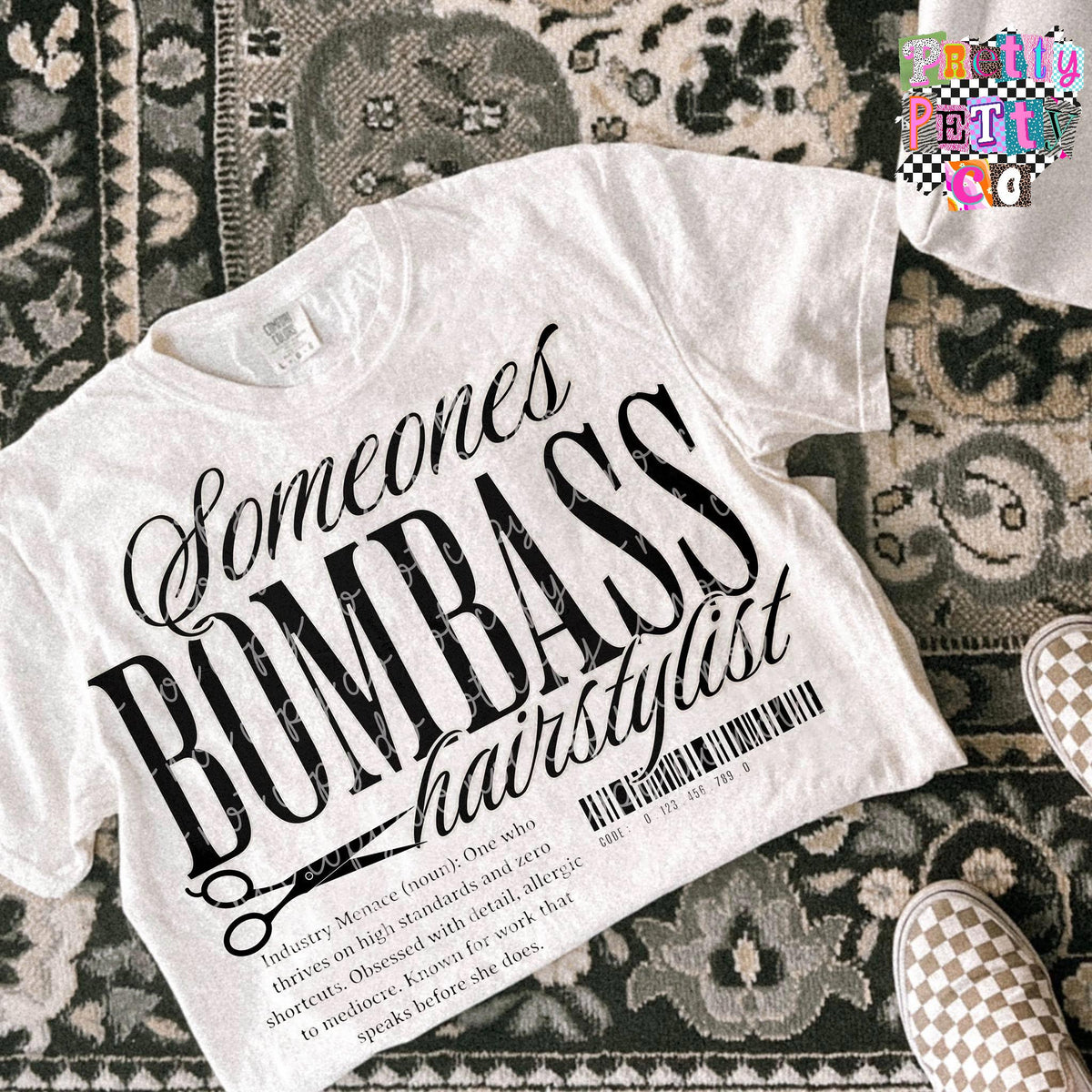 Somebody’s Bombass Hair Stylist Shirt – Funny Hairdresser Graphic Tee – Comfort Colors Unisex T-Shirt – DTF Printed Gift for Hairstylists - Pretty Petty Co