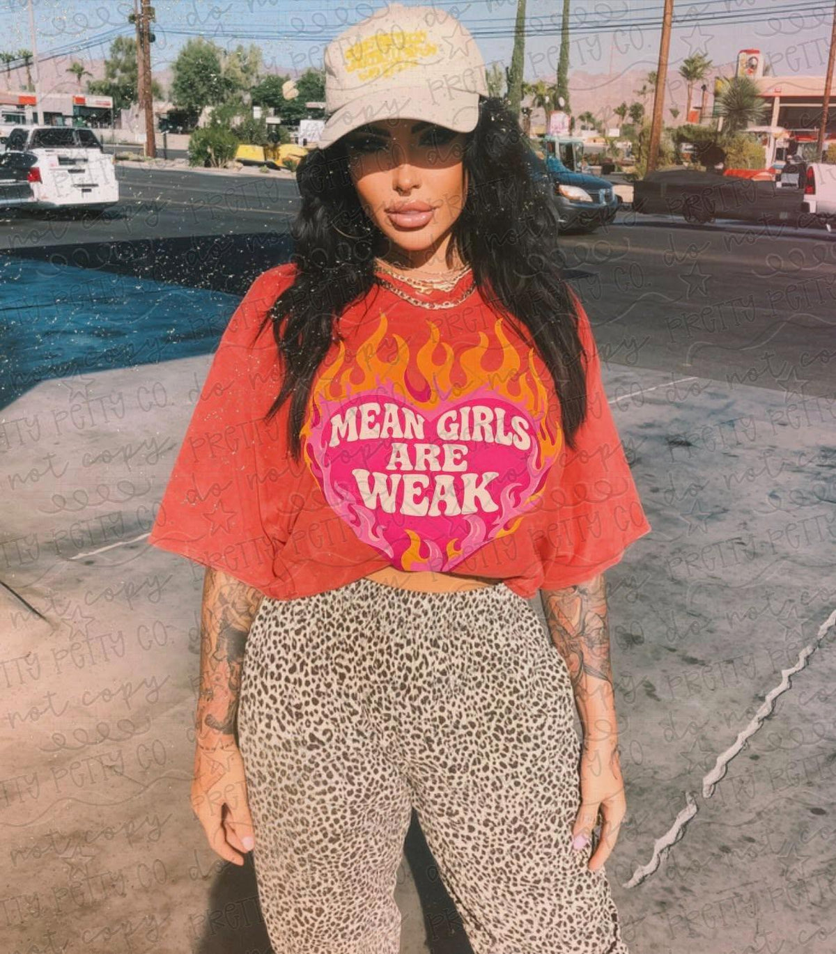 Mean Girls are Weak Shirt, Comfort Colors Empowered Graphic Tee, Feminine Strength Apparel - Pretty Petty Co