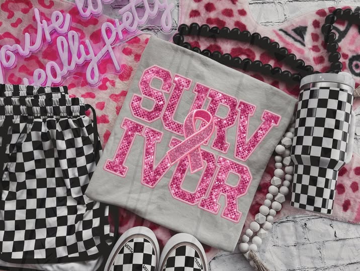 Survivor Pink Ribbon Awareness Shirt | Breast Cancer Awareness Graphic Tee