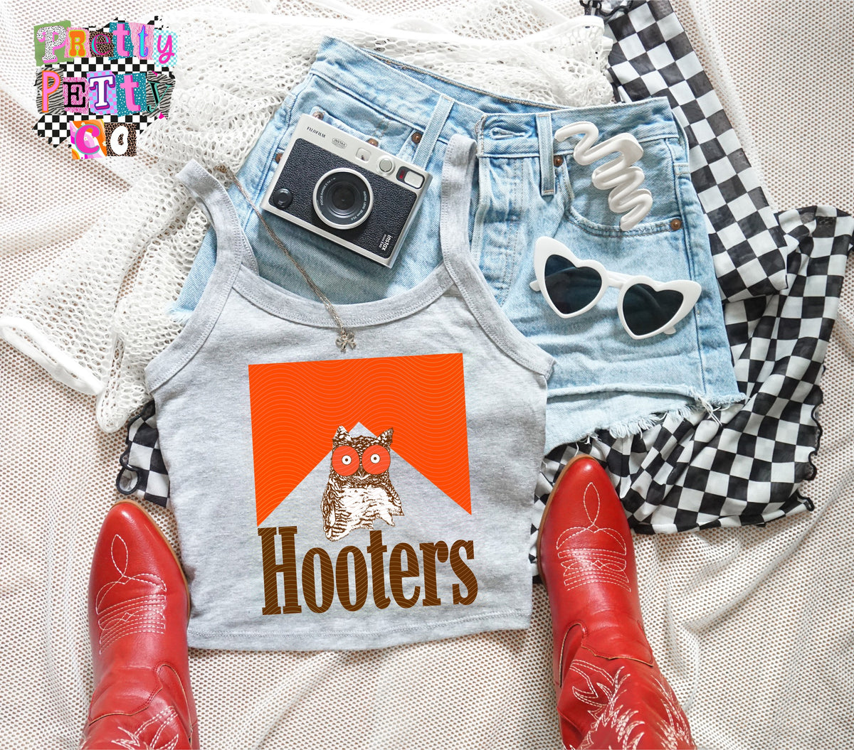 Hooters Inspired Retro Tank | Vintage Owl Mascot Graphic Tank | Aesthetic Tank - Pretty Petty Co