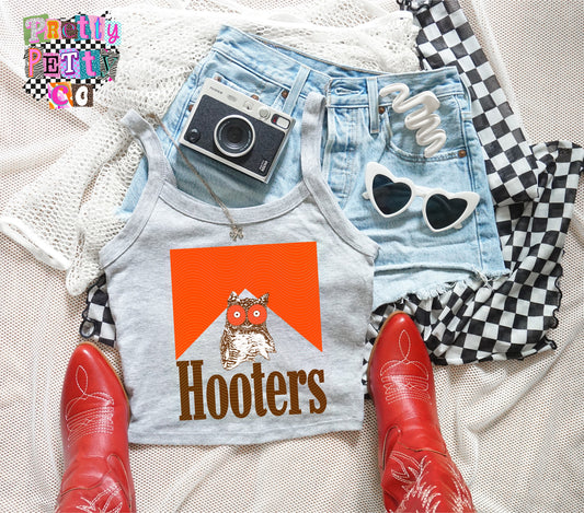 Hooters Inspired Retro Tank | Vintage Owl Mascot Graphic Tank | Aesthetic Tank