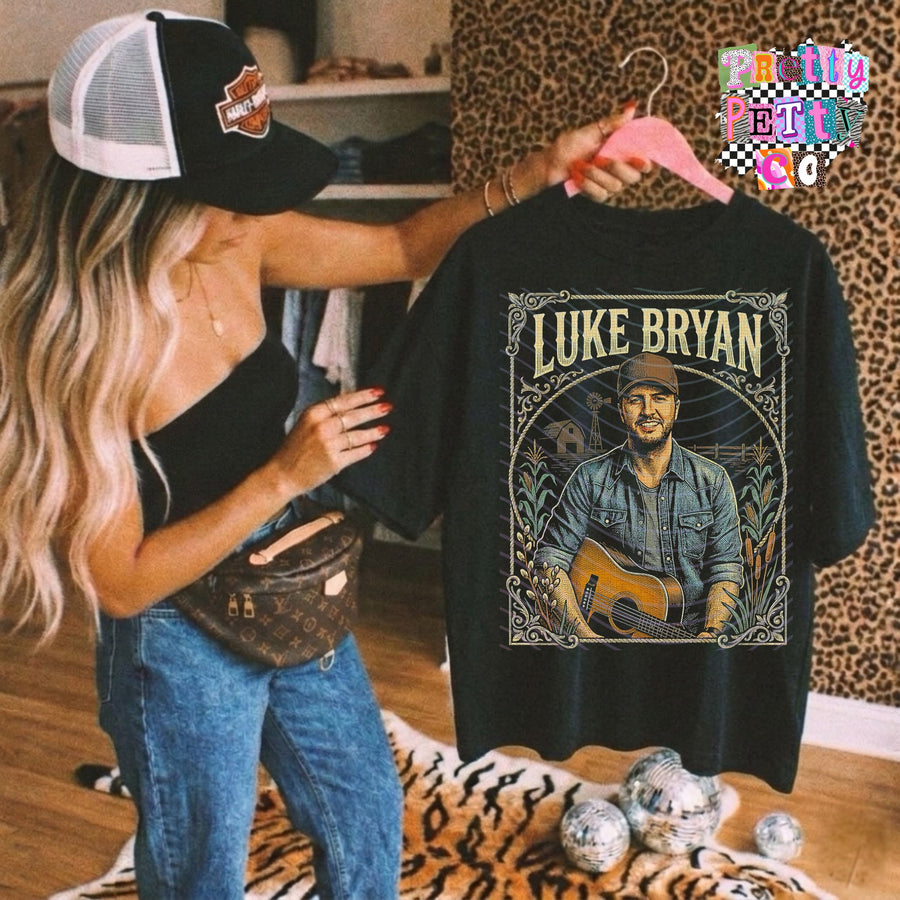 LB Country Fan Tee | Modern Country Music Graphic Shirt | Festival Ready Apparel - Pretty Petty Co