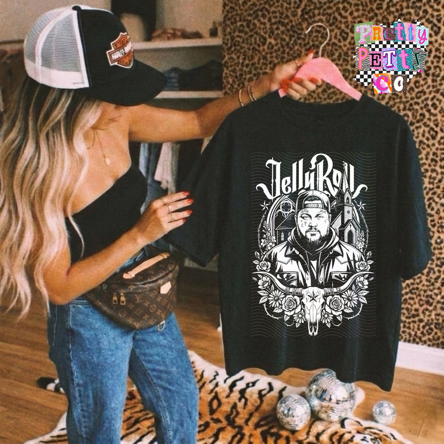 JR Country Fan Tee | Modern Country Music Graphic Shirt | Festival Ready Apparel - Pretty Petty Co
