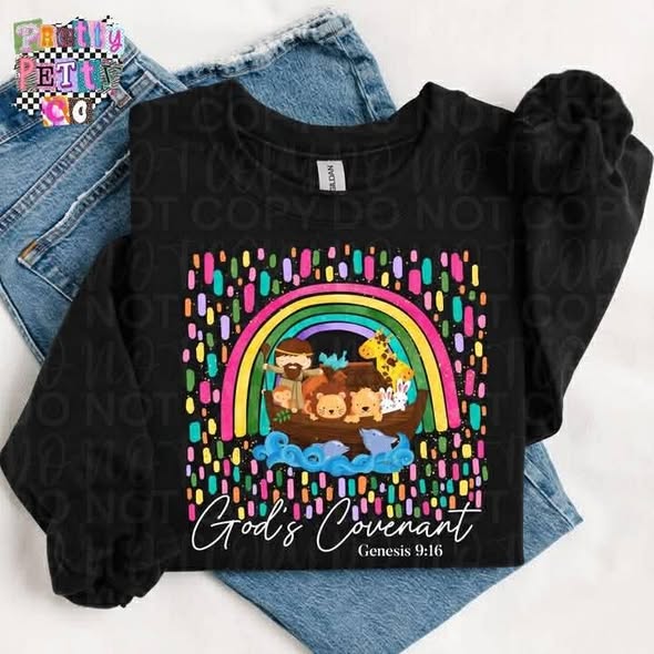 God’s Covenant Shirt – Inspirational Christian Graphic Tee, Faith-Based Religious T-Shirt, Spiritual Scripture Apparel for Women & Moms - Pretty Petty Co