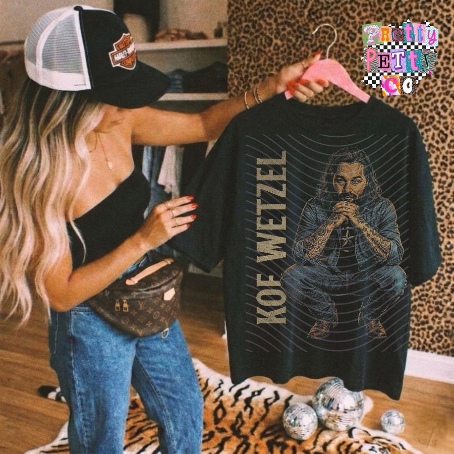 KW Country Fan Tee | Modern Country Music Graphic Shirt | Festival Ready Apparel - Pretty Petty Co