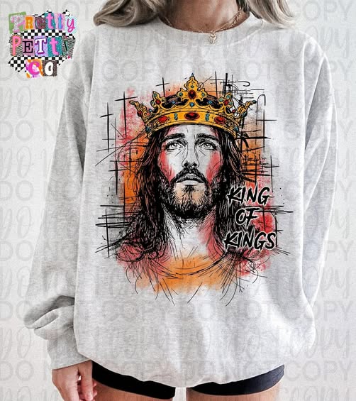 King of Kings Shirt – Bold Christian Graphic Tee, Inspirational Faith-Based T-Shirt, Religious Scripture Apparel for Women & Moms - Pretty Petty Co