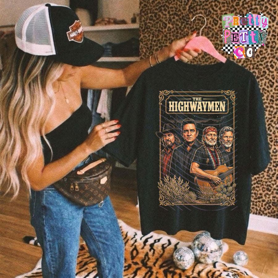 Highwaymen Country Fan Tee | Music Graphic Shirt | Festival Ready Apparel - Pretty Petty Co