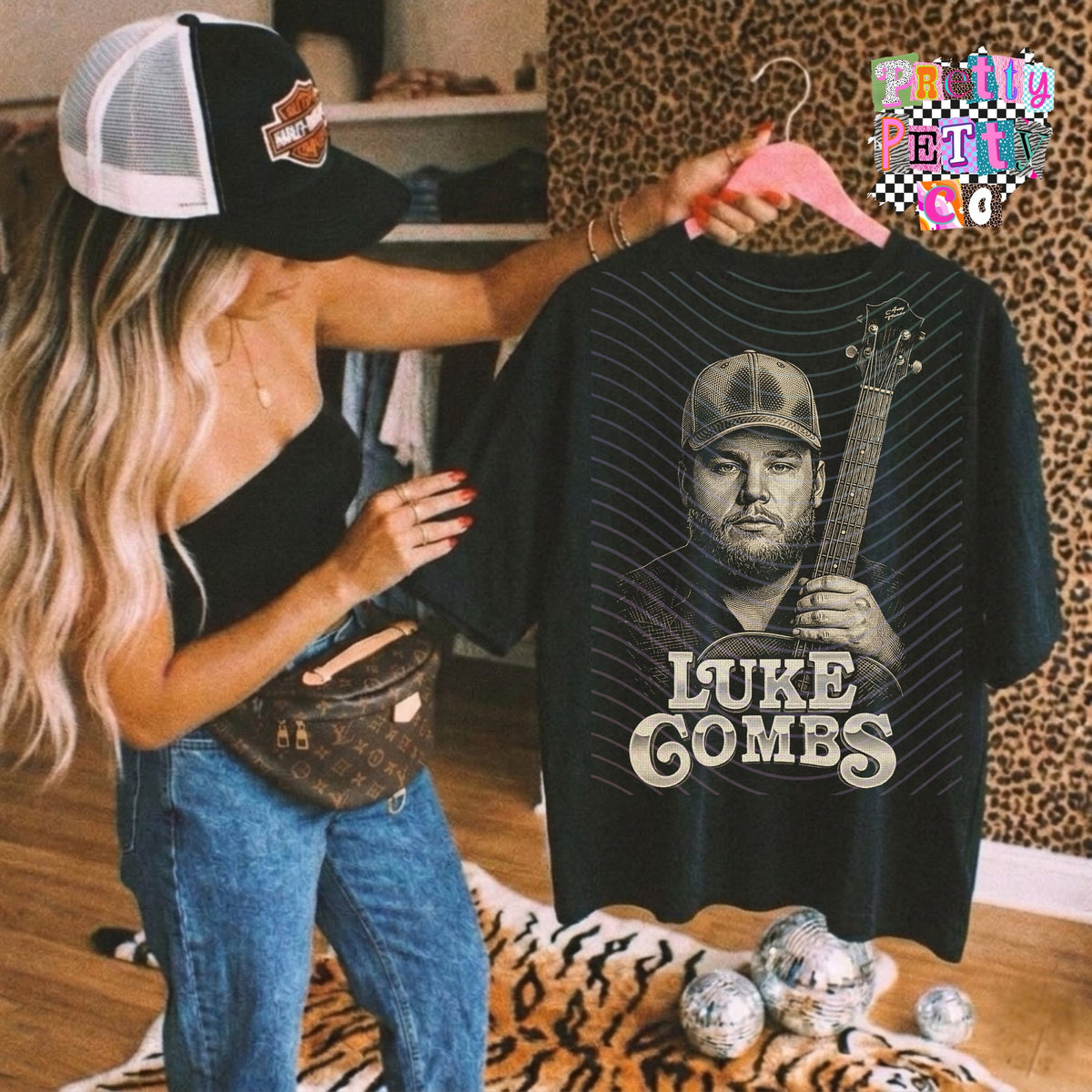 LC Country Fan Tee | Modern Country Music Graphic Shirt | Festival Ready Apparel - Pretty Petty Co