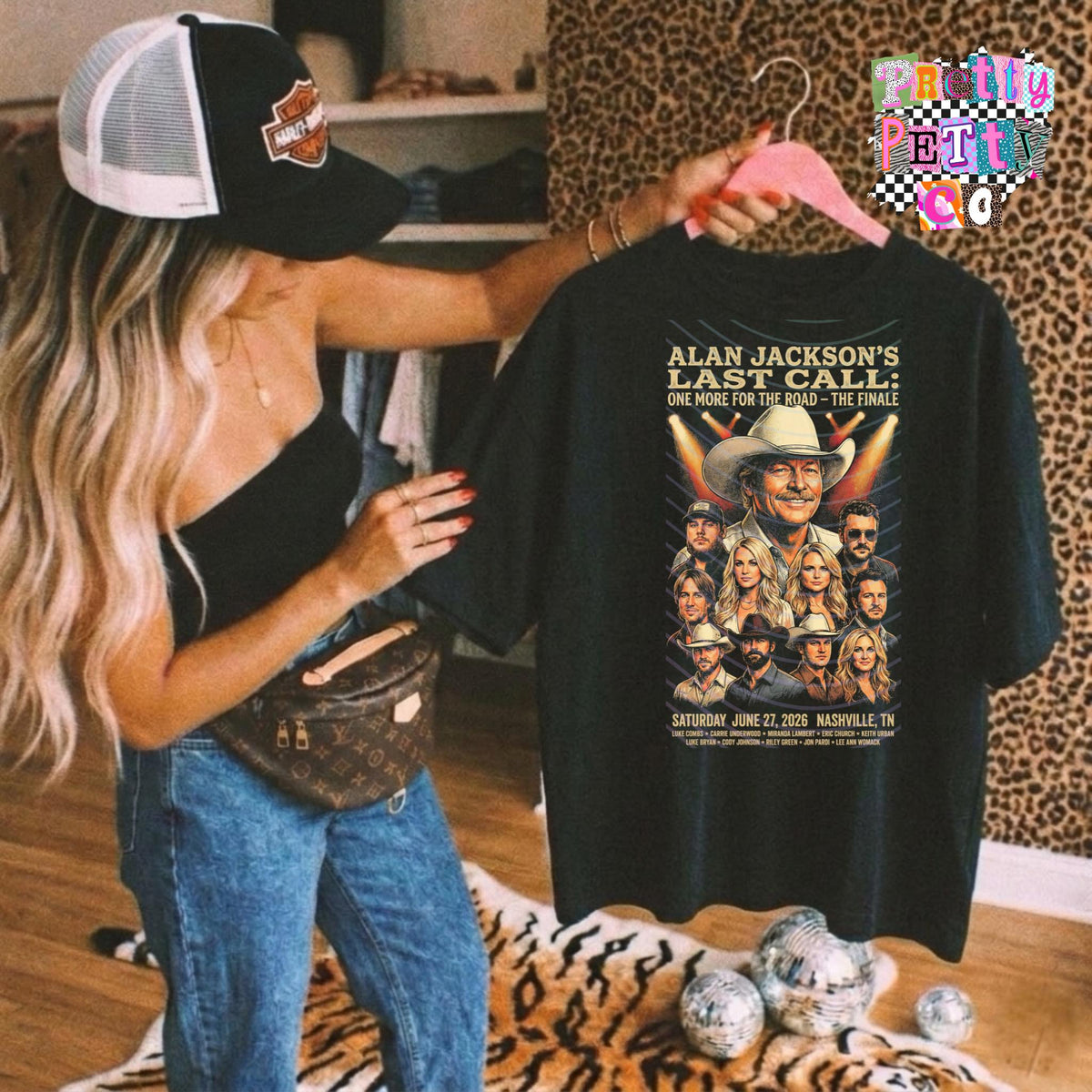 Last Call Country Fan Tee | Music Graphic Shirt | Festival Ready Apparel - Pretty Petty Co