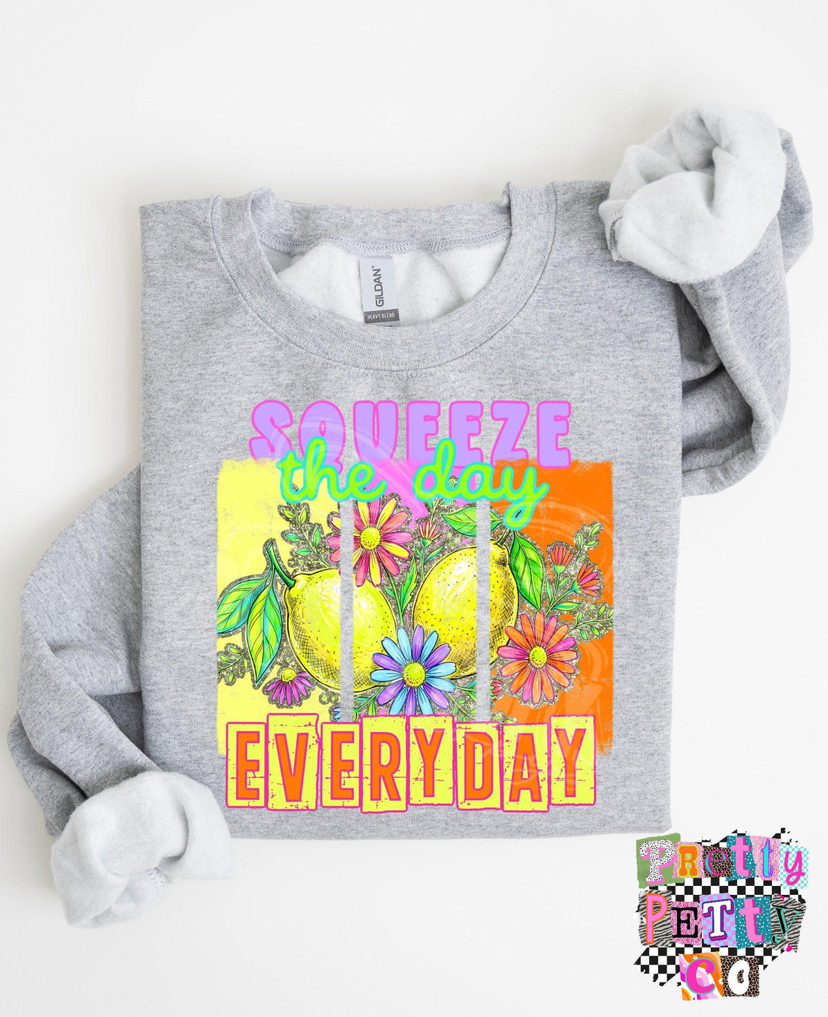 Squeeze the Day Everyday T-Shirt – Summer Vibes Graphic Tee, Fun Citrus-Inspired Shirt, Bright & Playful Boutique Style Top for Women & Teens - Pretty Petty Co