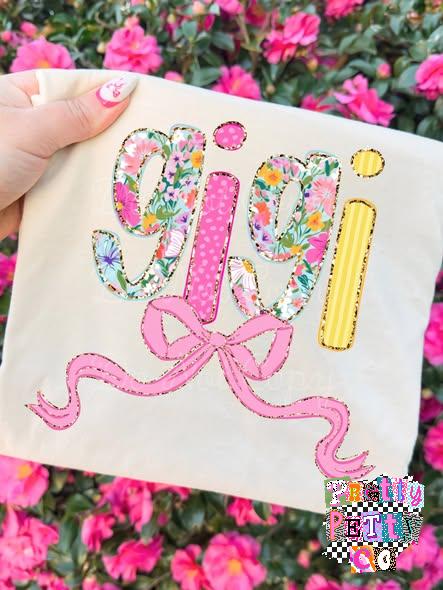 Gigi Spring Floral T-Shirt – Cute Floral Graphic Tee, Bright & Playful Boutique Shirt, Perfect Springtime Top for Women - Pretty Petty Co