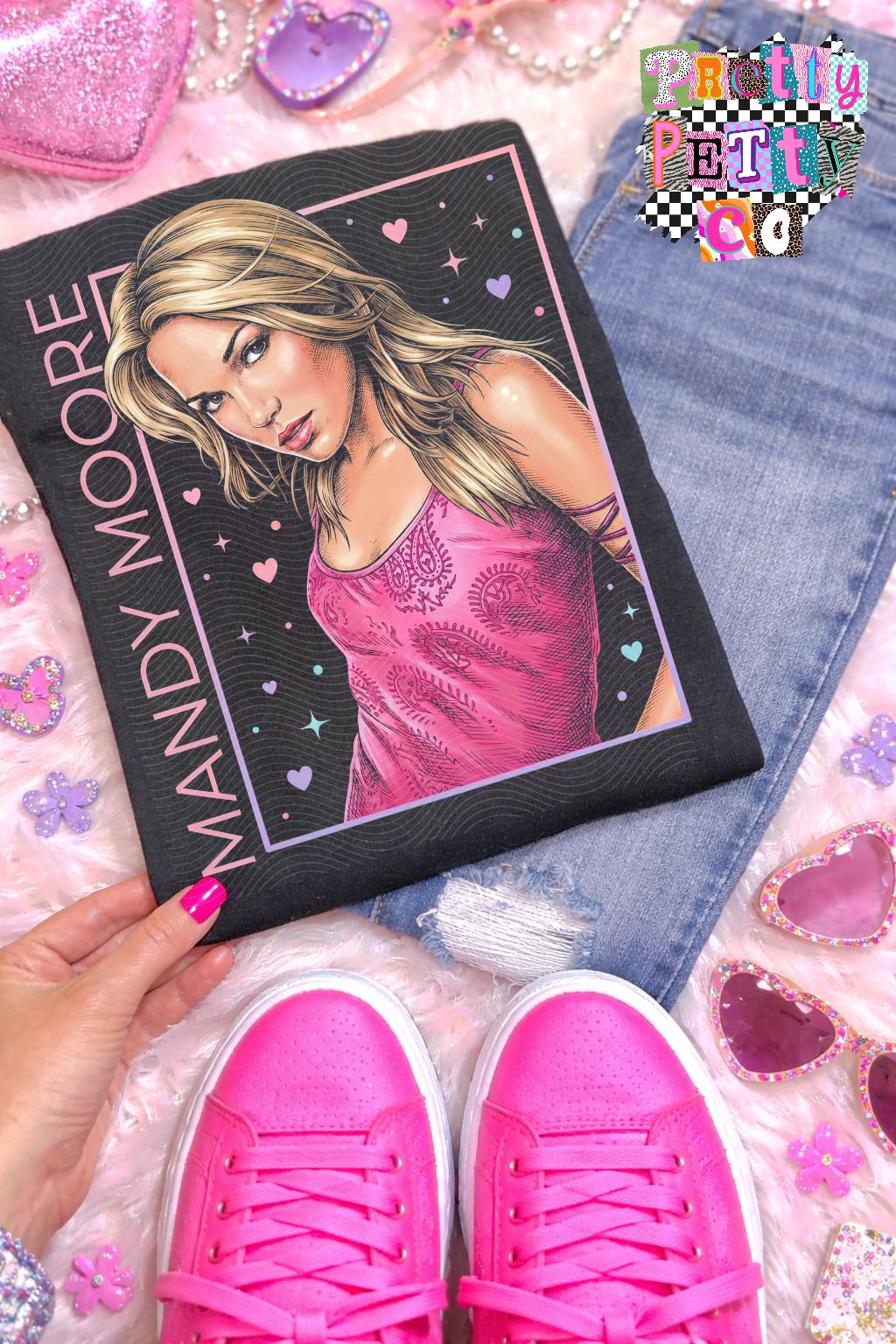 Mandy Moore Shirt – 90s & 2000s Pop Retro Graphic Tee, Vintage Music Icon Apparel, Classic Mandy Moore Fan T-Shirt - Pretty Petty Co
