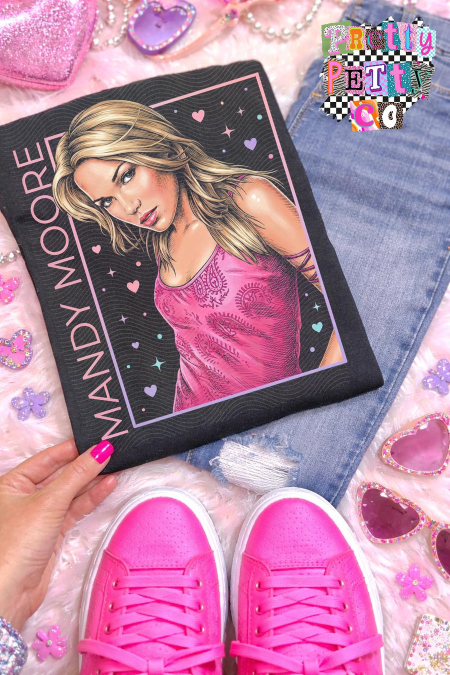 Mandy Moore Shirt – 90s & 2000s Pop Retro Graphic Tee, Vintage Music Icon Apparel, Classic Mandy Moore Fan T-Shirt - Pretty Petty Co