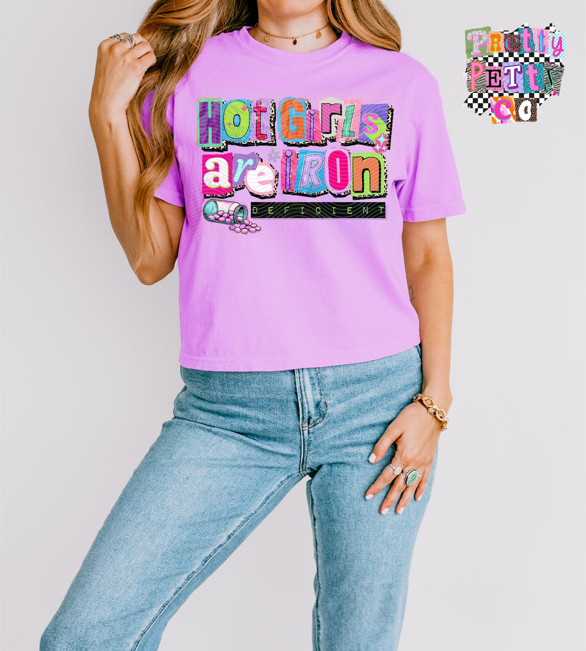 Hot Girls Are Iron Deficient Shirt Funny Anemia Awareness Women’s Graphic Tee - Pretty Petty Co