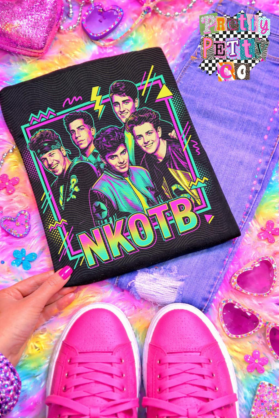 NKOTB Shirt – 80s & 90s Boy Band Retro Graphic Tee, Vintage New Kids on the Block Fan Apparel, Classic Pop Icon T-Shirt - Pretty Petty Co