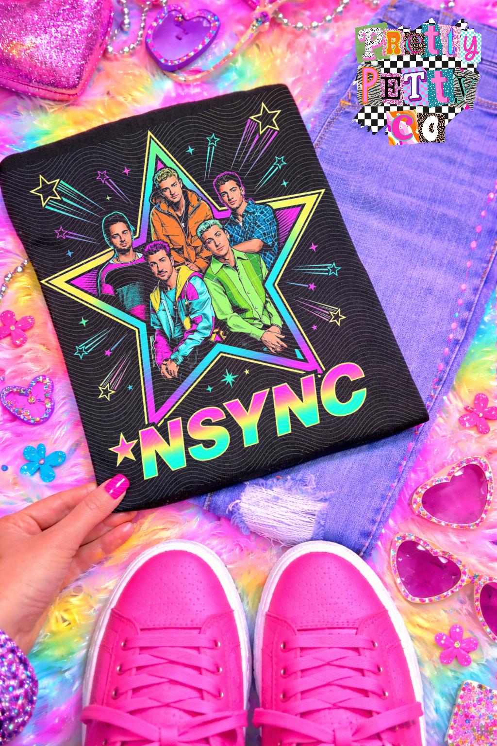 NSYNC Shirt – 90s Boy Band Retro Graphic Tee, Vintage Pop Icon Apparel, Classic NSYNC Fan T-Shirt - Pretty Petty Co
