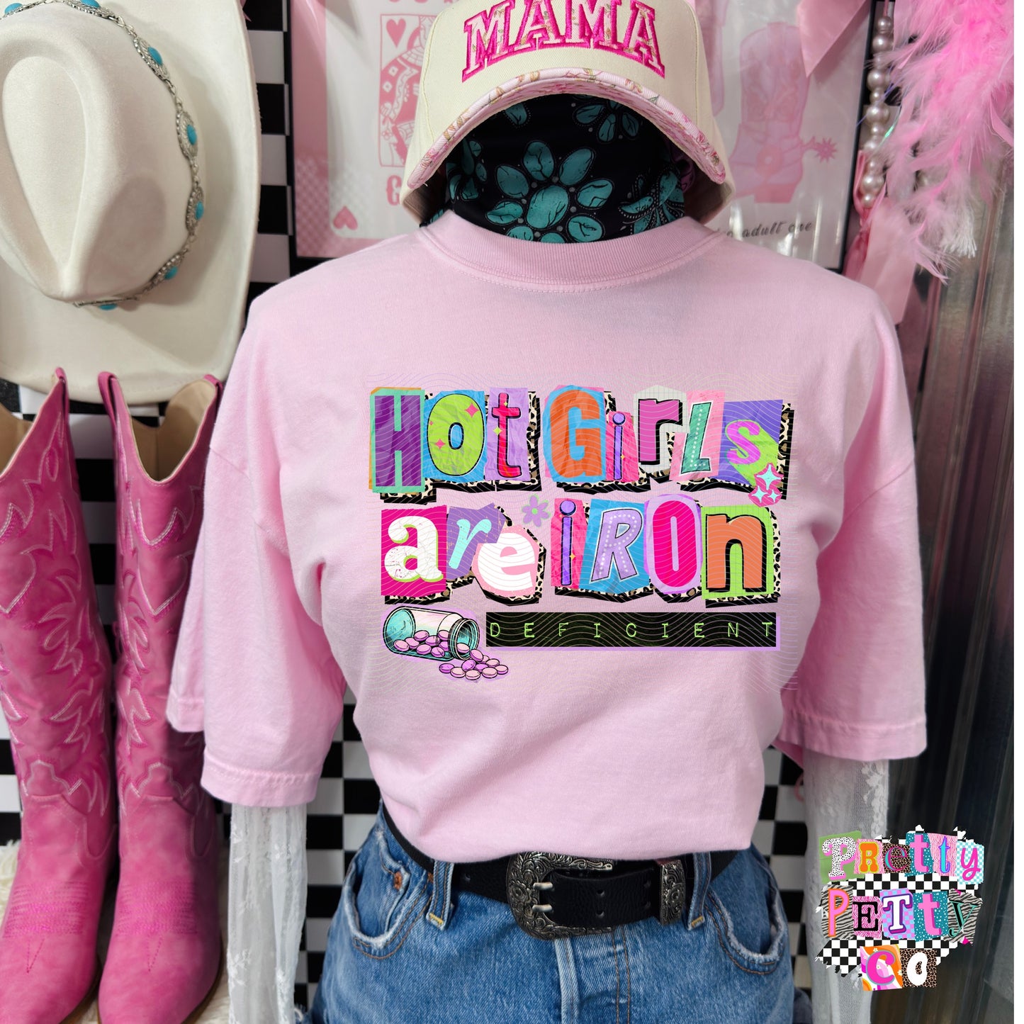 Hot Girls Are Iron Deficient Shirt Funny Anemia Awareness Women’s Graphic Tee