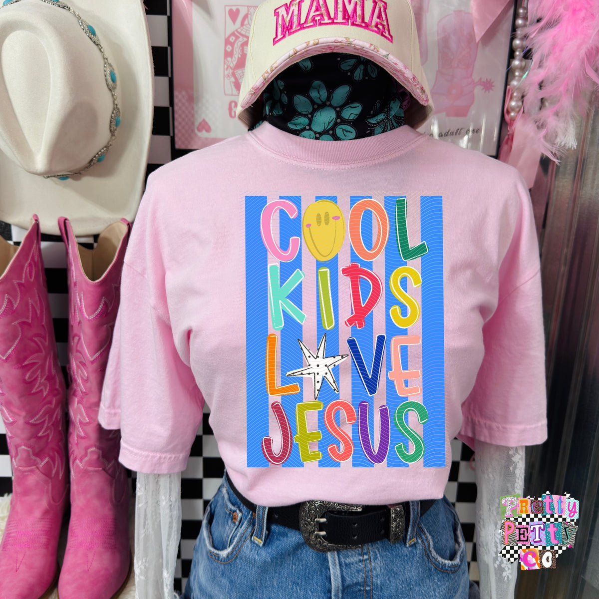 Cool Kids Love Jesus Shirt, Christian Kids Tee, Faith Based Kids Shirt, Religious Graphic Tee for Children - Pretty Petty Co
