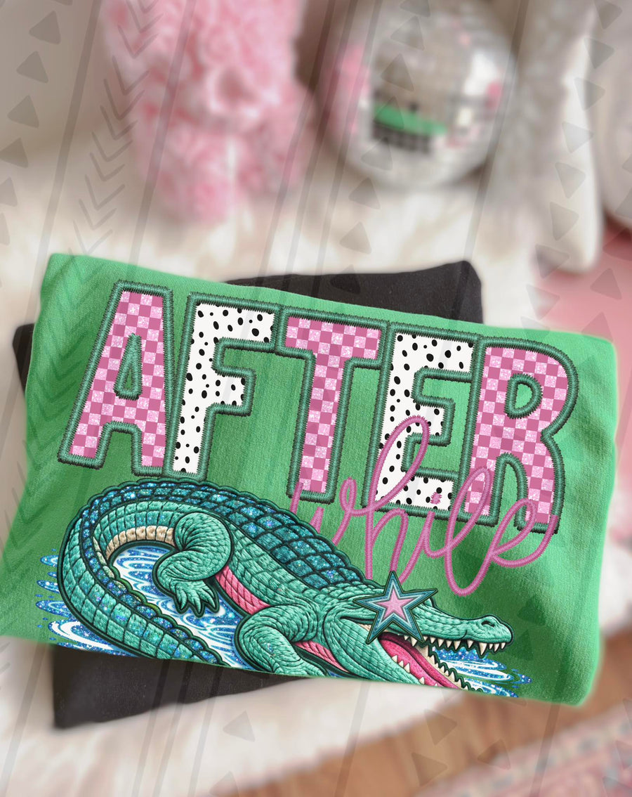 Afterwhile Crocodile Cute Croc Graphic Tee, Funny Goodbye Shirt, Women & Kids Apparel, Gildan Heavy Cotton, Youth & Adult Sizing - Pretty Petty Co