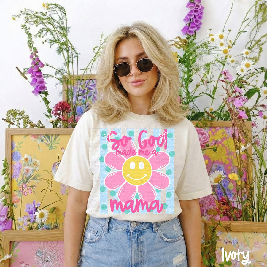 So God Made Me a Mama | Christian Mom Shirt | Faith Based Motherhood Graphic Tee | Mother's Gift