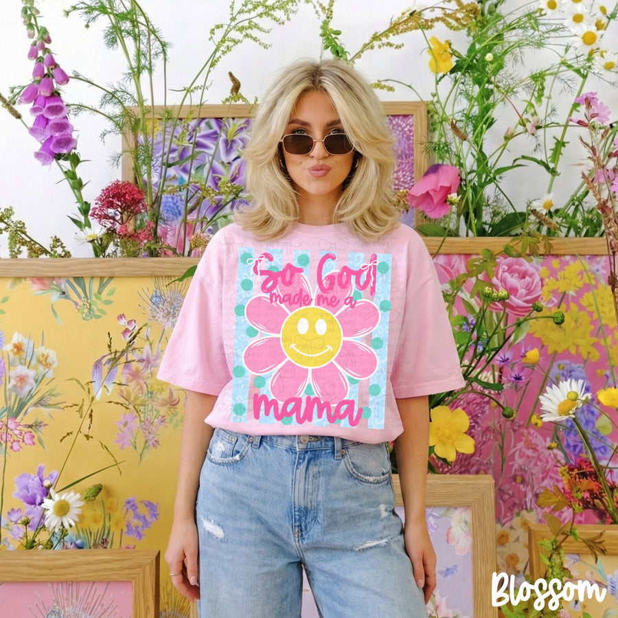 So God Made Me a Mama | Christian Mom Shirt | Faith Based Motherhood Graphic Tee | Mother's Gift