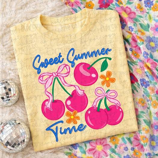 Sweet Summer Time Shirt, Soft Aesthetic Summer Tee, Cute Seasonal Graphic T Shirt - Pretty Petty Co