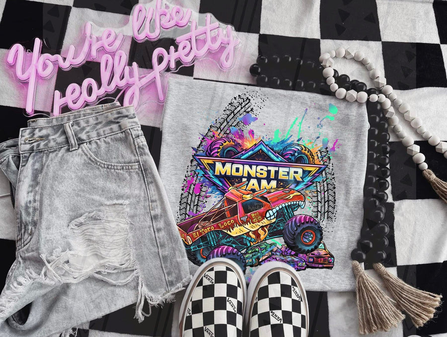 Monster Jam Truck Fan Tee – MJ Gildan Monster Truck Apparel - Pretty Petty Co