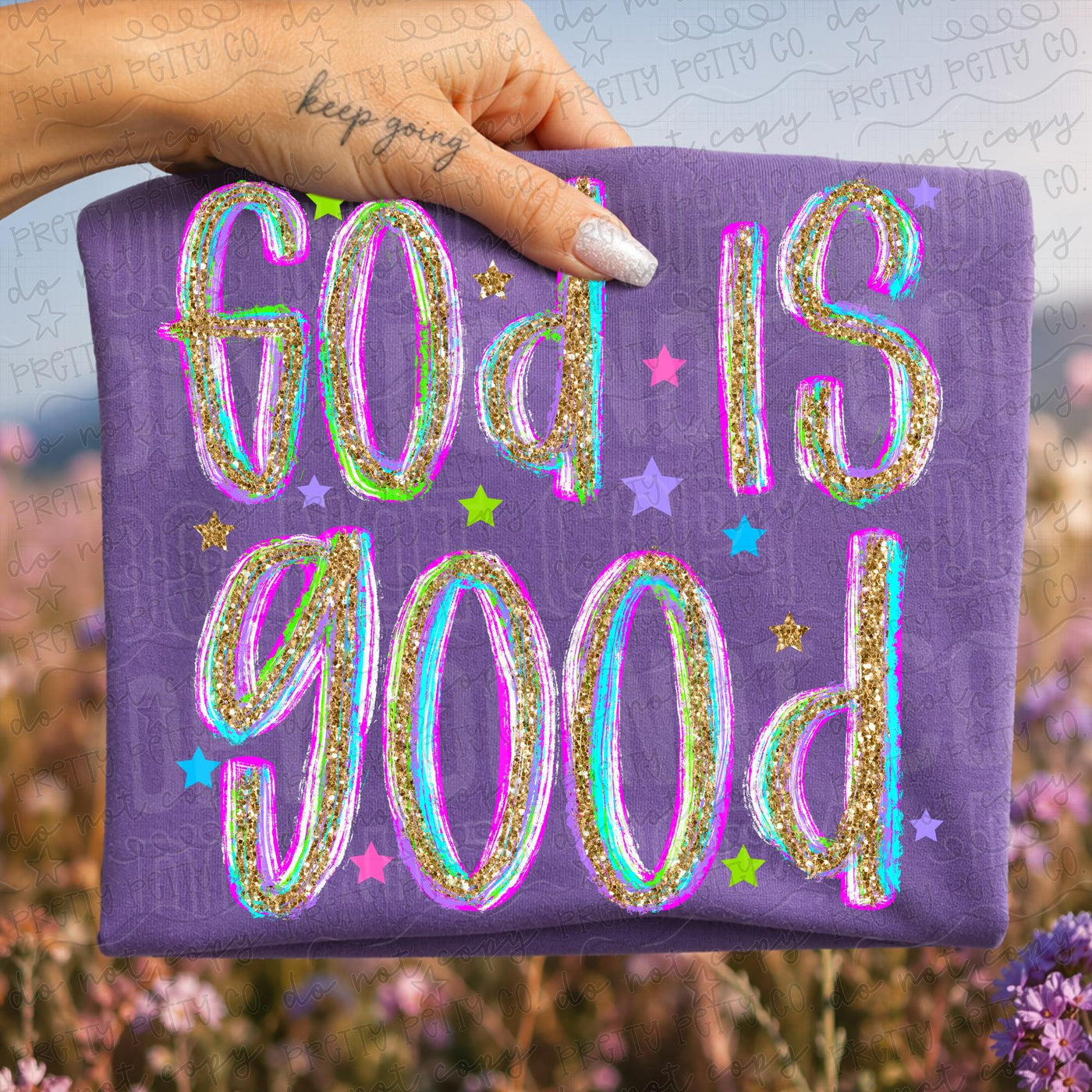 Colorful God Is Good Graphic Tee | Christian Faith Shirt | Retro Inspirational Women’s T-Shirt