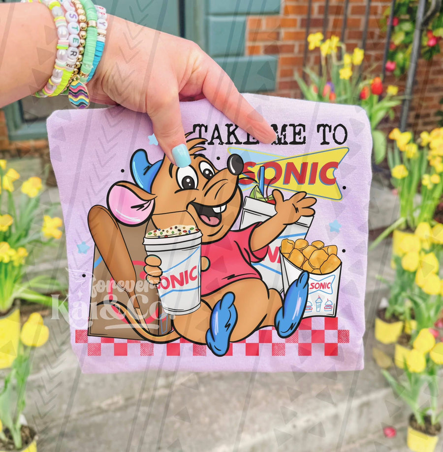 Take Me to Sonic Comfort Colors Shirt, Funny Fast Food Meme Tee, Viral Drive-In Snack Run Graphic - Pretty Petty Co