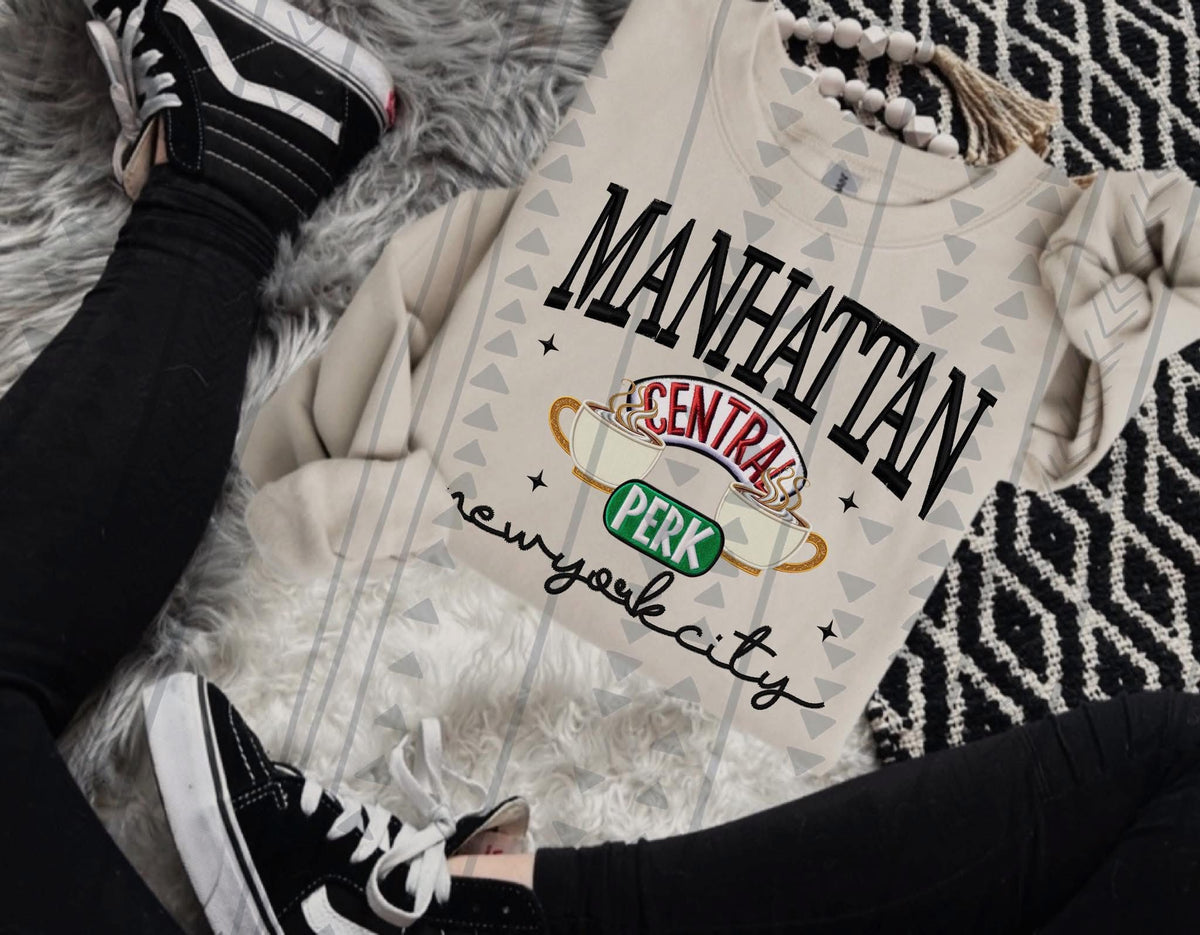 Central NYC Coffee Hangout Shirt, Gildan Vintage Café Tee, Urban Coffee Lifestyle Apparel - Pretty Petty Co