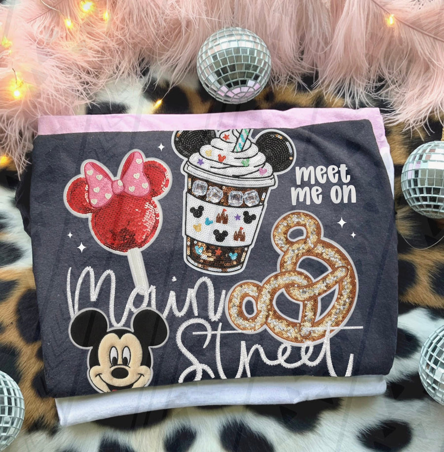 Meet Me On Mainstreet Comfort Colors Shirt, Magical Theme Park Tee, Retro Castle Inspired Graphic T Shirt - Pretty Petty Co