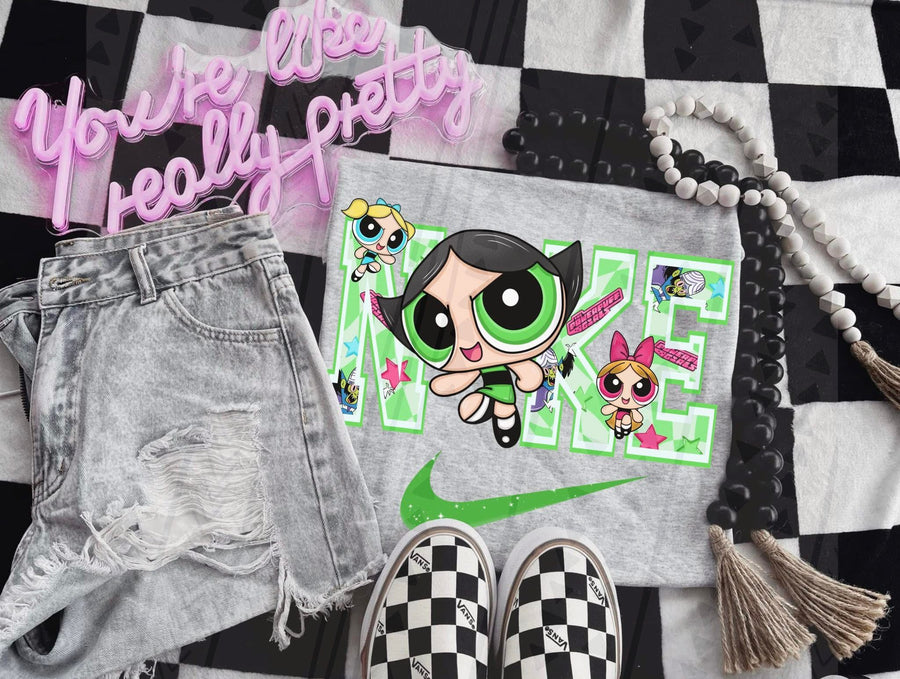 PPG Swoosh Gildan Shirt, Retro Cartoon Graphic Tee, Cute Y2K Inspired T Shirt for Women - Pretty Petty Co