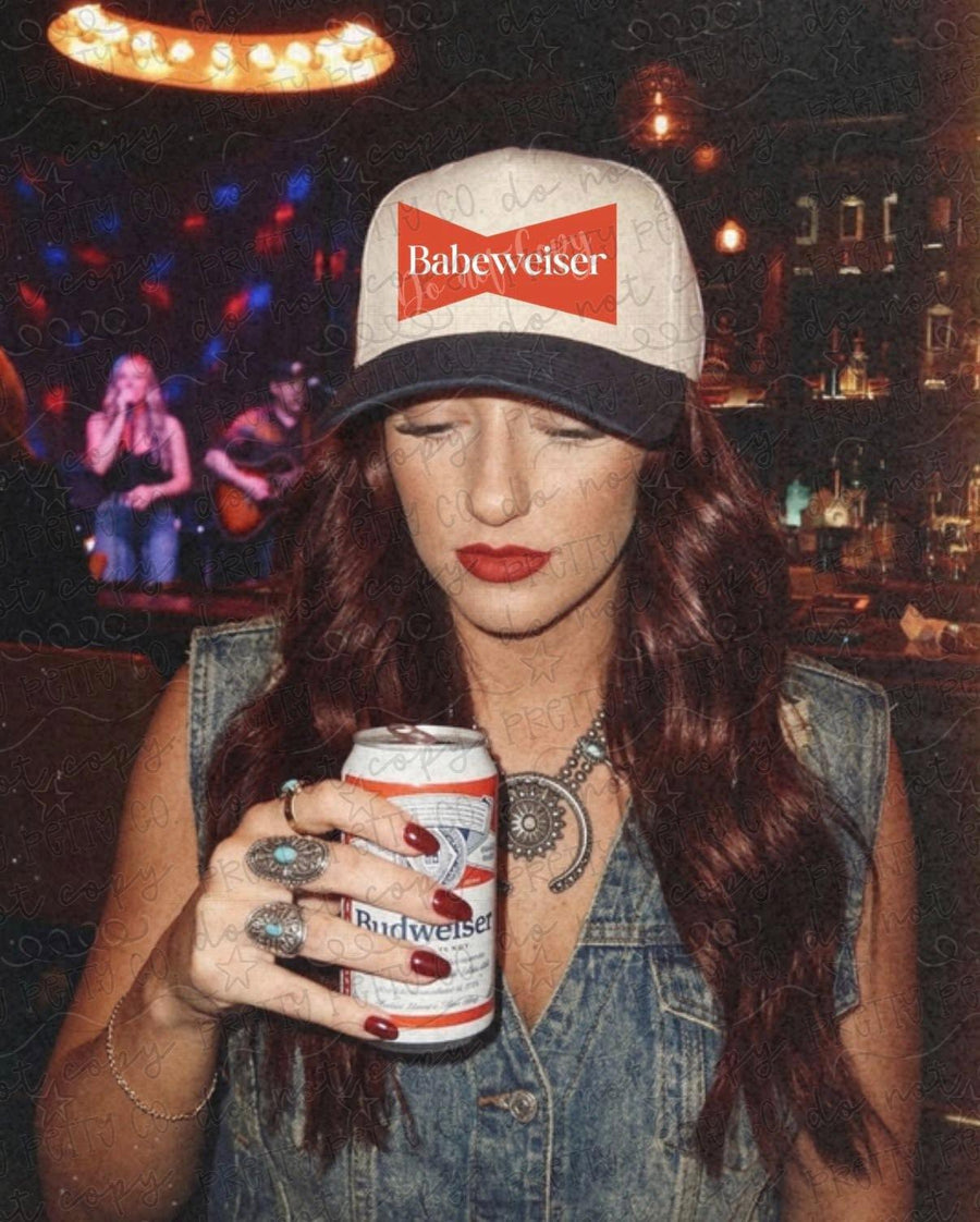 Babeweiser Vintage Hat | Retro Beer-Inspired Trucker Cap | Country Sass Hat - Pretty Petty Co