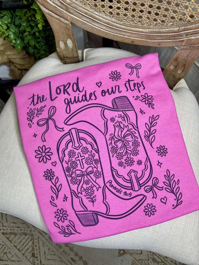 The Lord Guides our Steps (Gildan Tee) - Pretty Petty Co