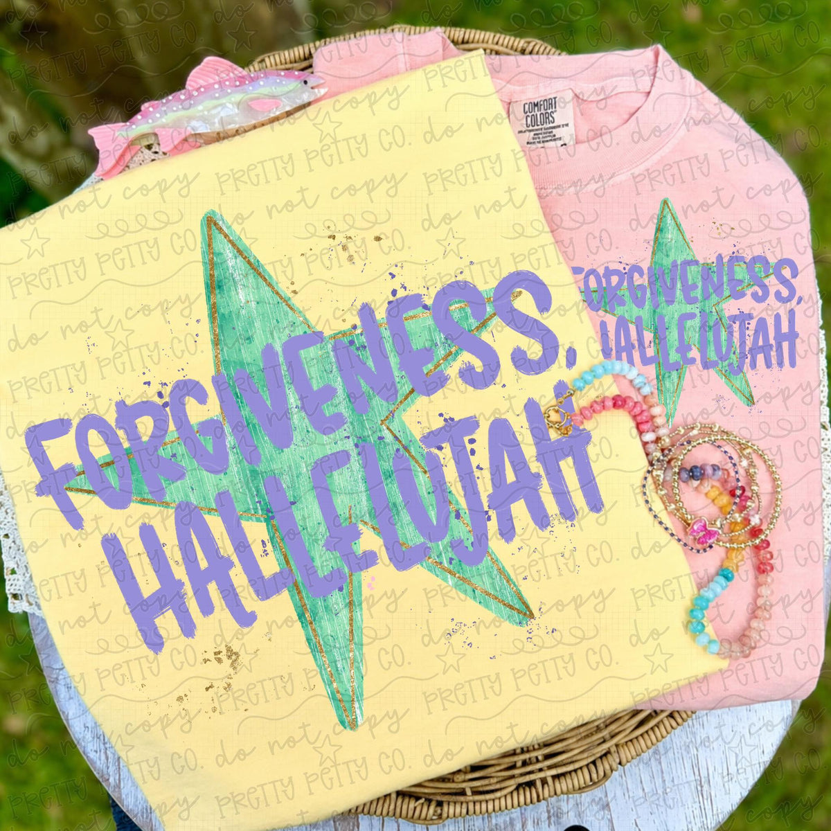 Forgiveness Hallelujah Faith Graphic Tee | Inspirational Christian Shirt | Cute Boutique Apparel - Pretty Petty Co