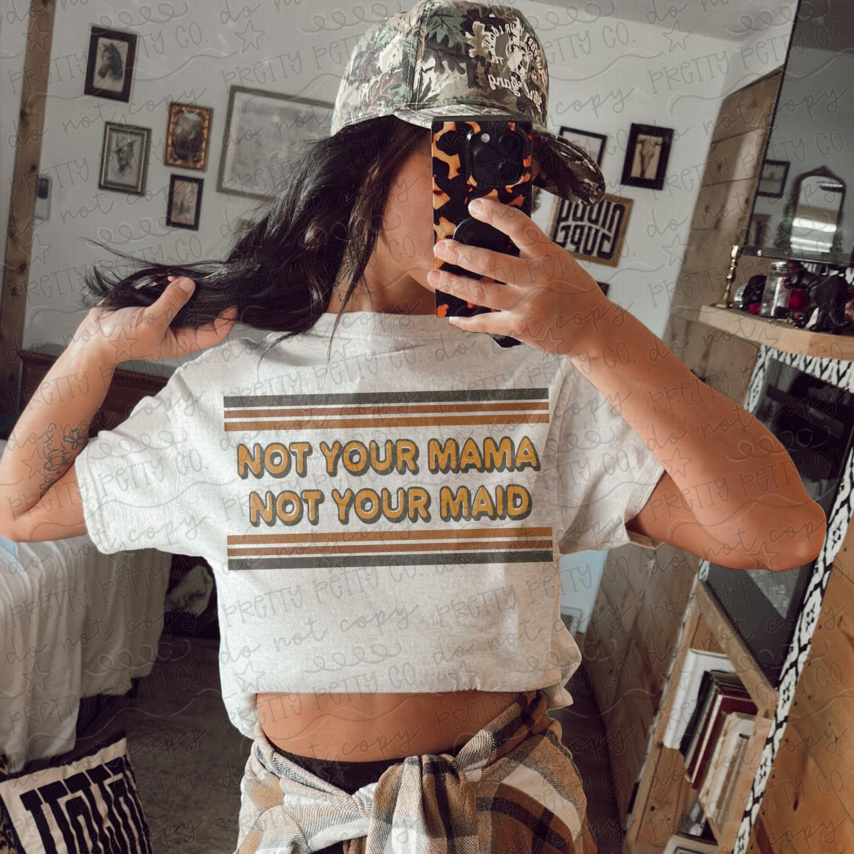 Not Your Mama, Not Your Maid Graphic Tee | Funny Southern Sass Shirt | Petty Western Comfort Colors Tee